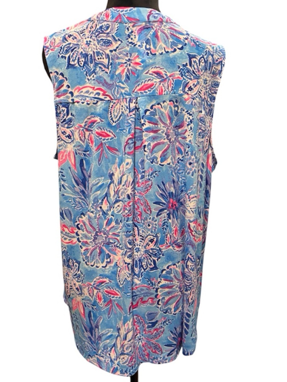 Dear Scarlett Floral Sleeveless Tank Tunic Top, XL, Lightweight Casual Comfy - Picture 3 of 11